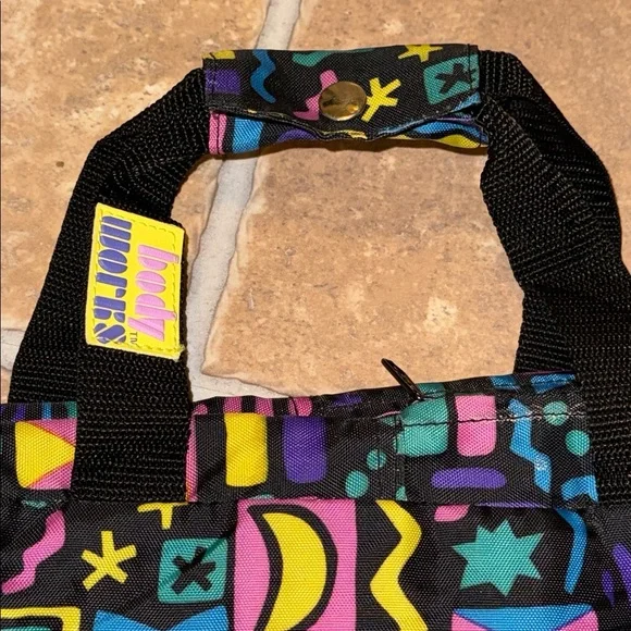 RARE! 1990’s BODY WORKS GYM, DANCE, TOTE, Garment Bag Zip Luggage Weekender - Picture 10 of 12